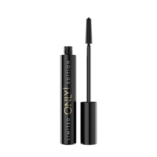 A black mascara tube with a wand applicator, labeled "ONLY1 Limited Edition."